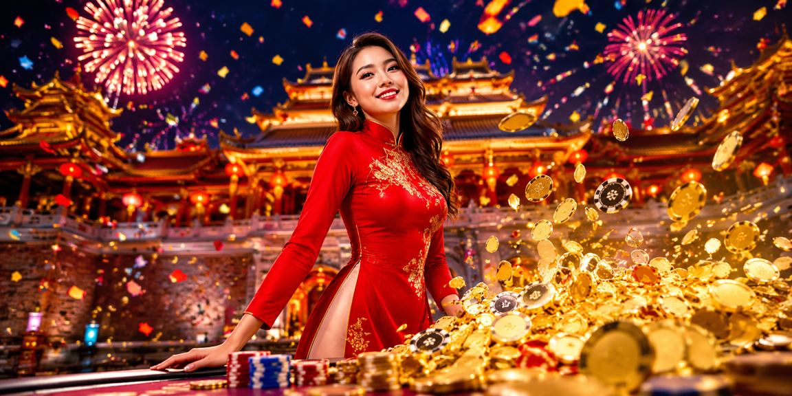 Người chơi tại Huế mặc áo dài tham gia đặt cược và theo dõi Jackpot